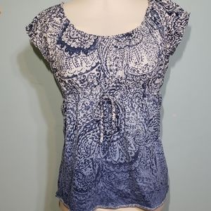 Blue ombre cottagecore top